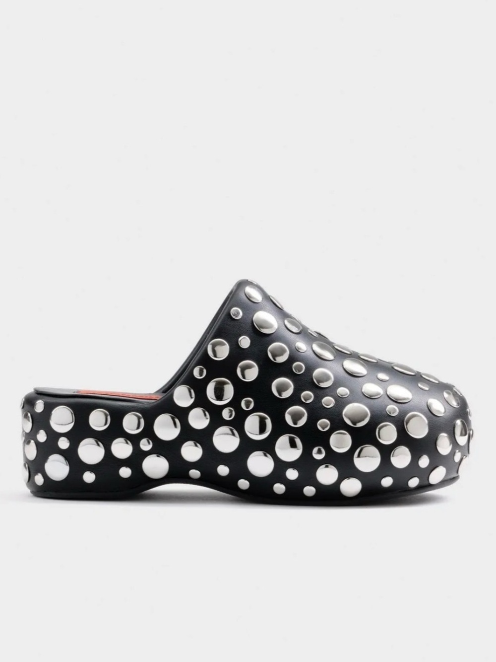 Simon Miller Black Studded Mule Clogs with Silver Accents